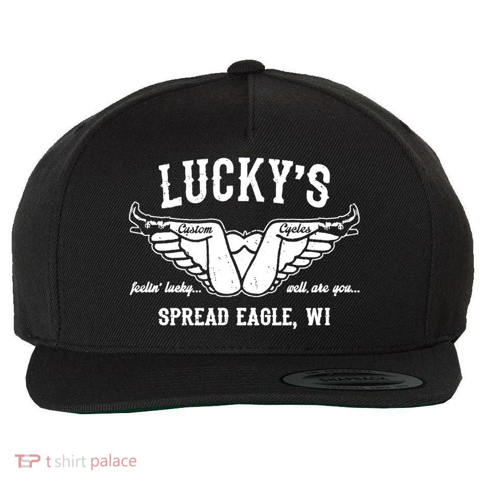 LuckyS Motorcycles LuckyS Spread Eagle Wi Wool Snapback Cap