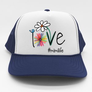 Love Mimi Life Art Flower Trucker Hat