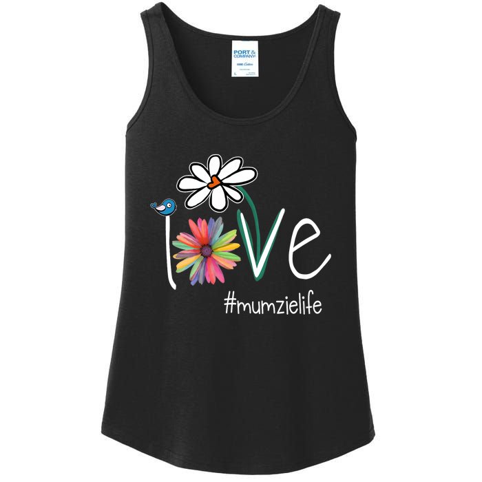 Love Mumzie Life Art Flower Color Ladies Essential Tank