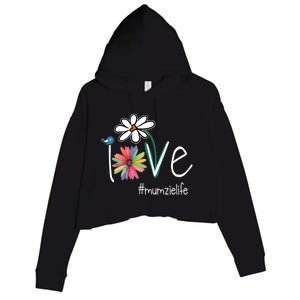 Love Mumzie Life Art Flower Color Crop Fleece Hoodie