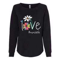 Love Mumzie Life Art Flower Color Womens California Wash Sweatshirt