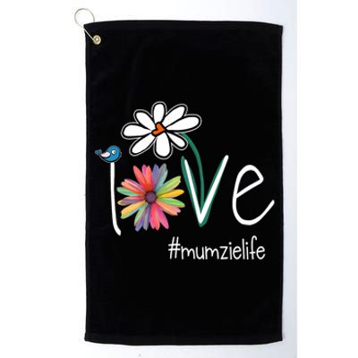 Love Mumzie Life Art Flower Color Platinum Collection Golf Towel