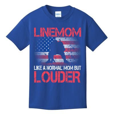 Line Mom Linemom American Football Line Funny Gift Kids T-Shirt