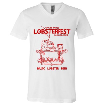 Lobsterfest Maine V-Neck T-Shirt