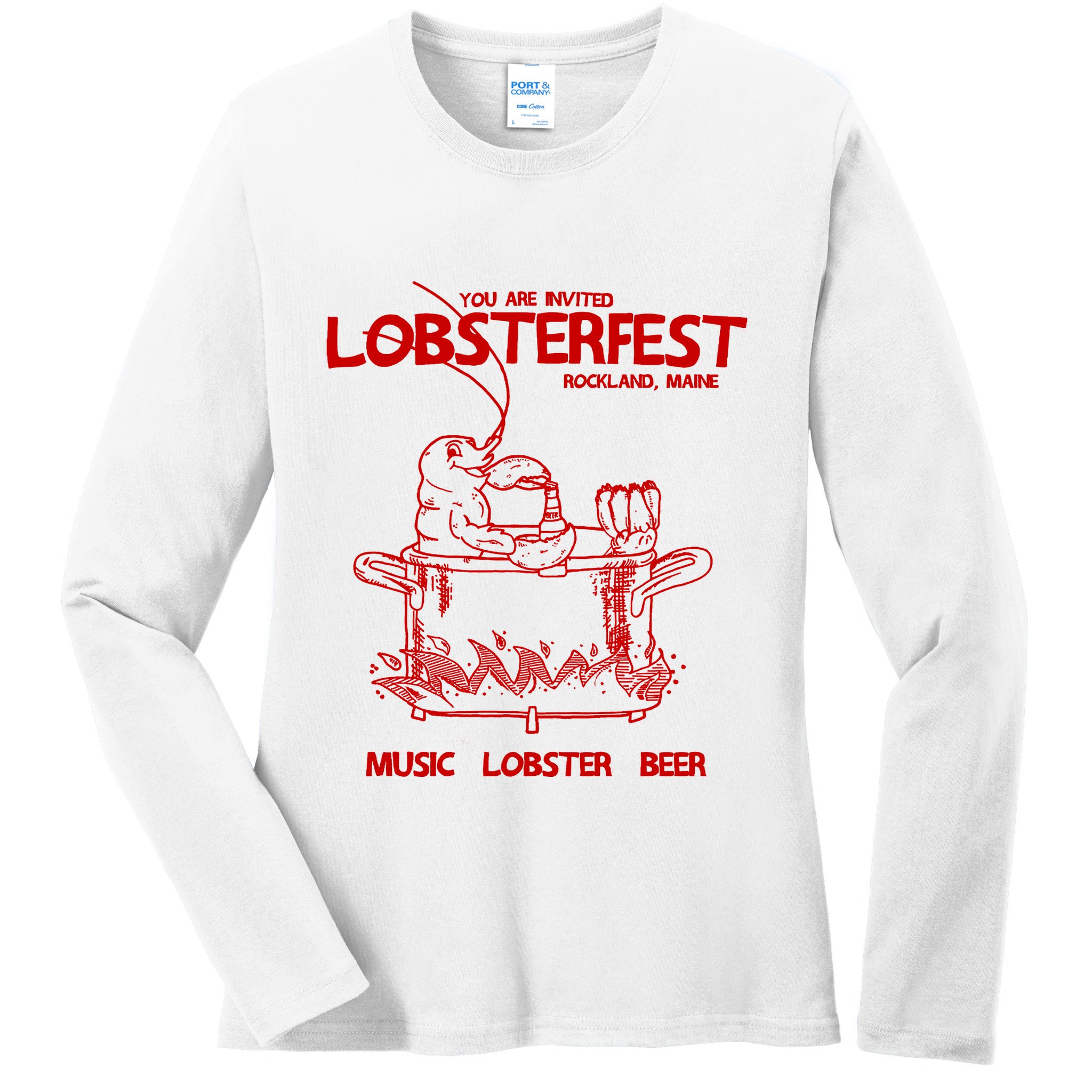 Lobsterfest Maine Ladies Long Sleeve Shirt