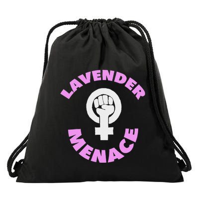 Lavender Menace Lesbian Lgbt Radfem Drawstring Bag