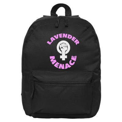 Lavender Menace Lesbian Lgbt Radfem 16 in Basic Backpack