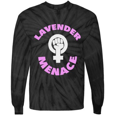 Lavender Menace Lesbian Lgbt Radfem Tie-Dye Long Sleeve Shirt