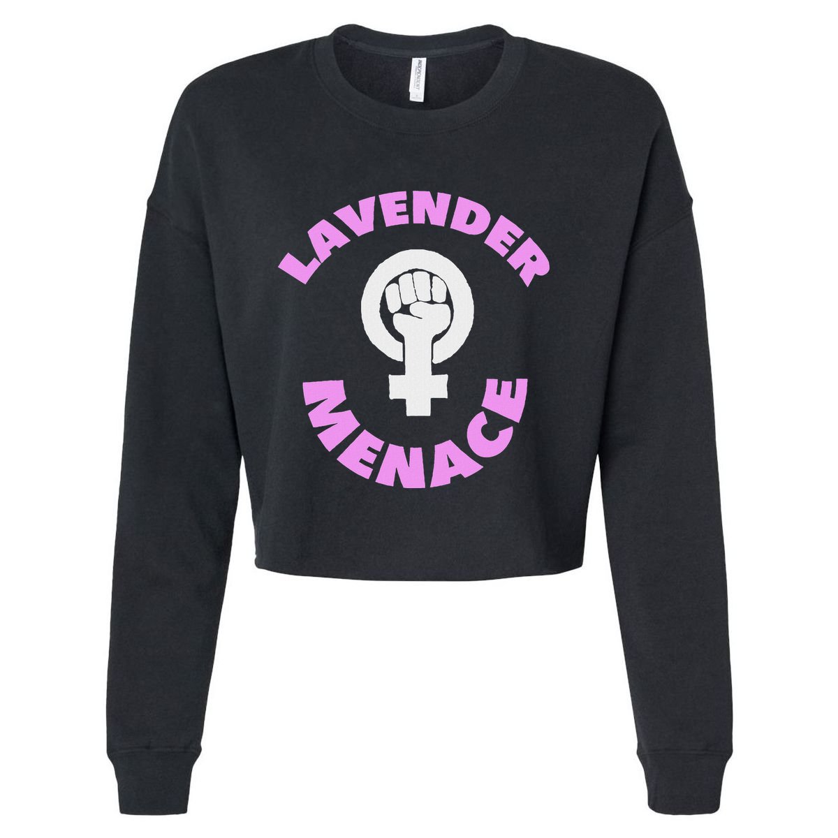 Lavender Menace Lesbian Lgbt Radfem Cropped Pullover Crew
