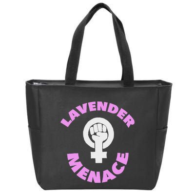 Lavender Menace Lesbian Lgbt Radfem Zip Tote Bag
