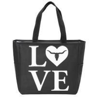 Love My Longhorn USA Love Zip Tote Bag