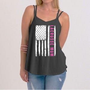 Lacrosse Mom Lacrosse Gifts Funny Lacrosse Mom Lacrosse Goalie Funny Sports Women's Strappy Tank