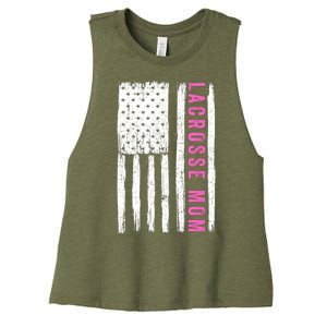 Lacrosse Mom Lacrosse Gifts Funny Lacrosse Mom Lacrosse Goalie Funny Sports Women's Racerback Cropped Tank