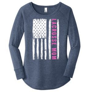 Lacrosse Mom Lacrosse Gifts Funny Lacrosse Mom Lacrosse Goalie Funny Sports Women's Perfect Tri Tunic Long Sleeve Shirt