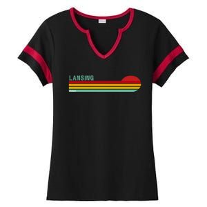 Lansing Michigan Ladies Halftime Notch Neck Tee