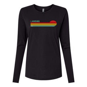 Lansing Michigan Womens Cotton Relaxed Long Sleeve T-Shirt