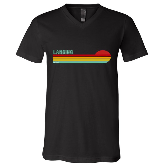 Lansing Michigan V-Neck T-Shirt