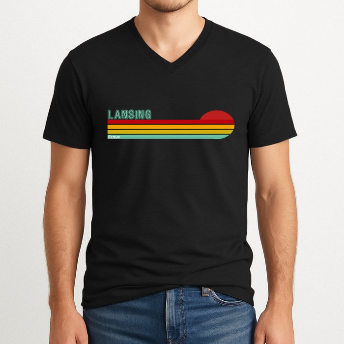 Lansing Michigan V-Neck T-Shirt