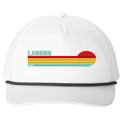 Lansing Michigan Snapback Five-Panel Rope Hat