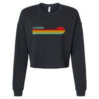 Lansing Michigan Cropped Pullover Crew