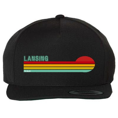 Lansing Michigan Wool Snapback Cap