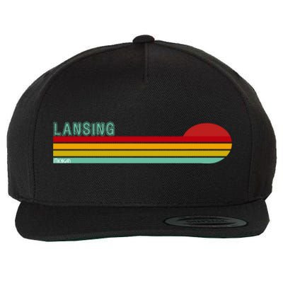 Lansing Michigan Wool Snapback Cap