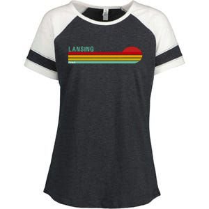 Lansing Michigan Enza Ladies Jersey Colorblock Tee