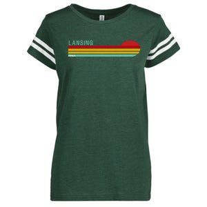 Lansing Michigan Enza Ladies Jersey Football T-Shirt