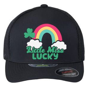 Little Miss Lucky Rainbow St Patrick's Day Flexfit Unipanel Trucker Cap