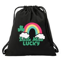 Little Miss Lucky Rainbow St Patrick's Day Drawstring Bag