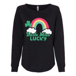 Little Miss Lucky Rainbow St Patrick's Day Womens California Wash Sweatshirt