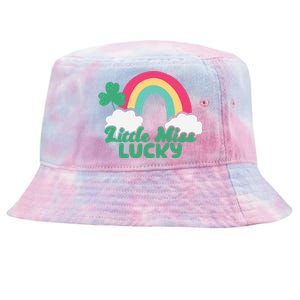 Little Miss Lucky Rainbow St Patrick's Day Tie-Dyed Bucket Hat