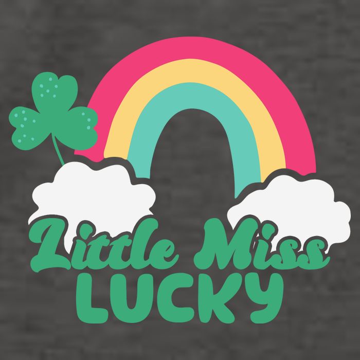 Little Miss Lucky Rainbow St Patrick's Day Vector Backpack