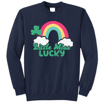 Little Miss Lucky Rainbow St Patrick's Day Tall Sweatshirt