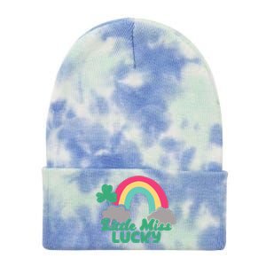 Little Miss Lucky Rainbow St Patrick's Day Tie Dye 12in Knit Beanie