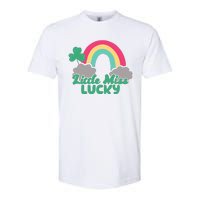 Little Miss Lucky Rainbow St Patrick's Day Softstyle® CVC T-Shirt