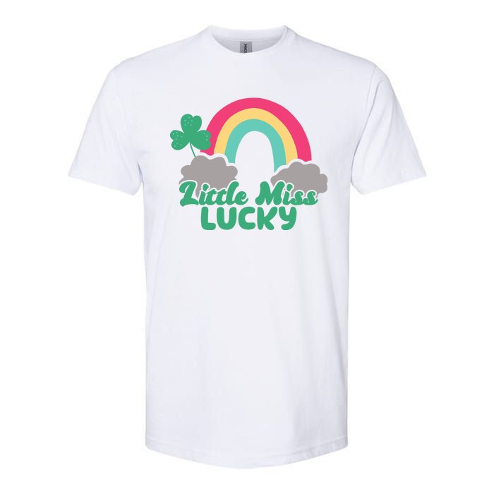 Little Miss Lucky Rainbow St Patrick's Day Softstyle® CVC T-Shirt