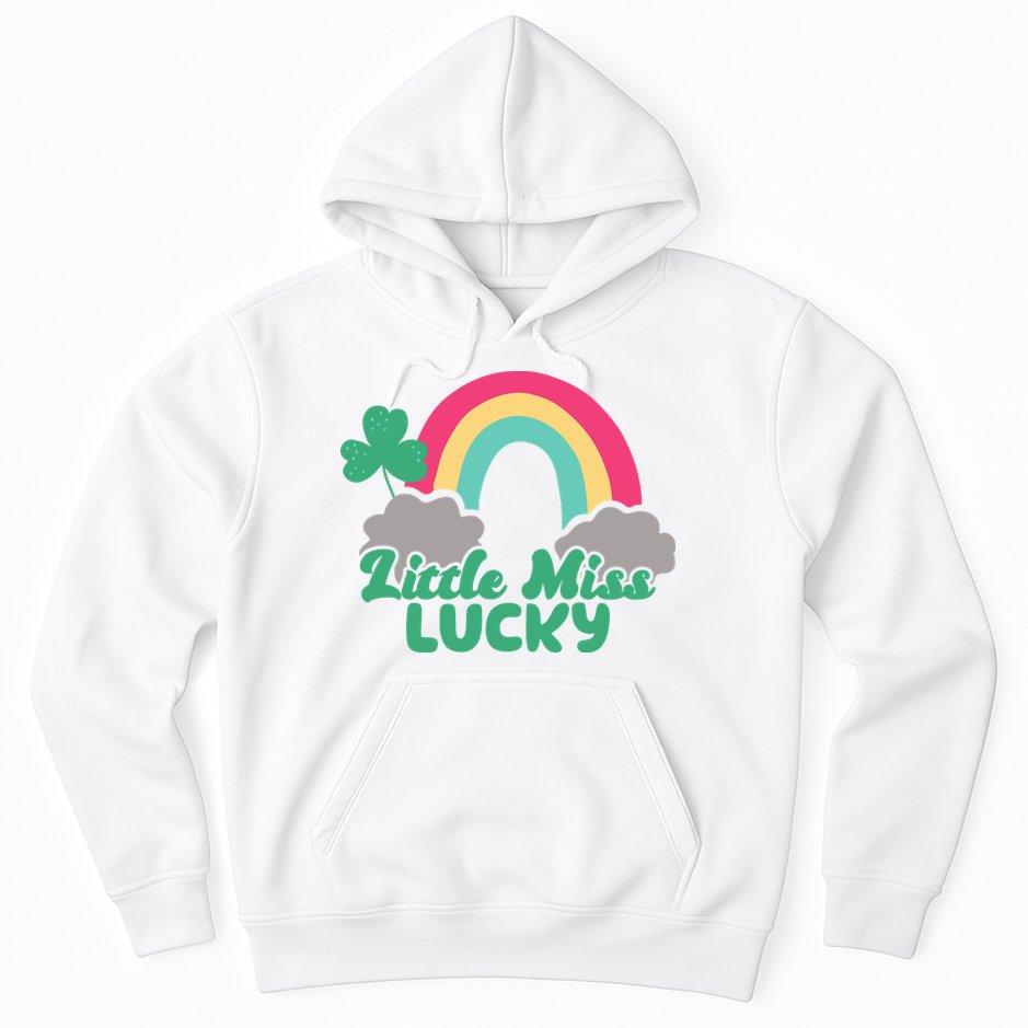 Little Miss Lucky Rainbow St Patrick's Day Hoodie