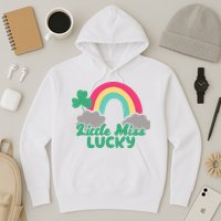 Little Miss Lucky Rainbow St Patrick's Day Hoodie