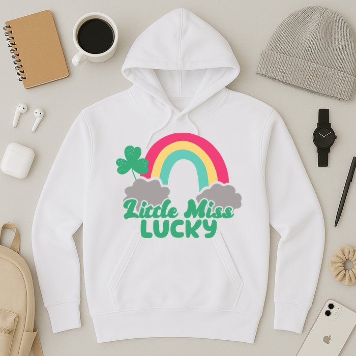 Little Miss Lucky Rainbow St Patrick's Day Hoodie