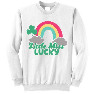 Little Miss Lucky Rainbow St Patrick's Day Sweatshirt