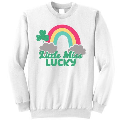 Little Miss Lucky Rainbow St Patrick's Day Sweatshirt