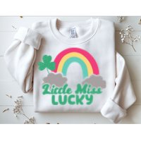 Little Miss Lucky Rainbow St Patrick's Day Sweatshirt