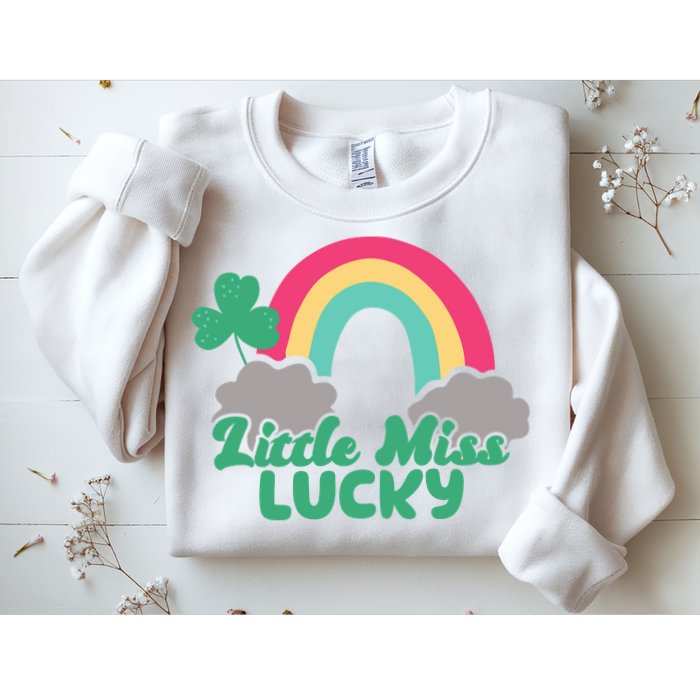 Little Miss Lucky Rainbow St Patrick's Day Sweatshirt