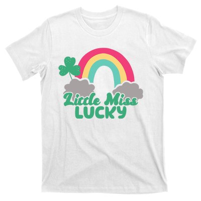 Little Miss Lucky Rainbow St Patrick's Day T-Shirt