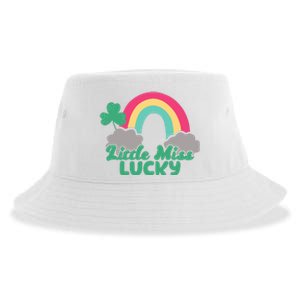 Little Miss Lucky Rainbow St Patrick's Day Sustainable Bucket Hat