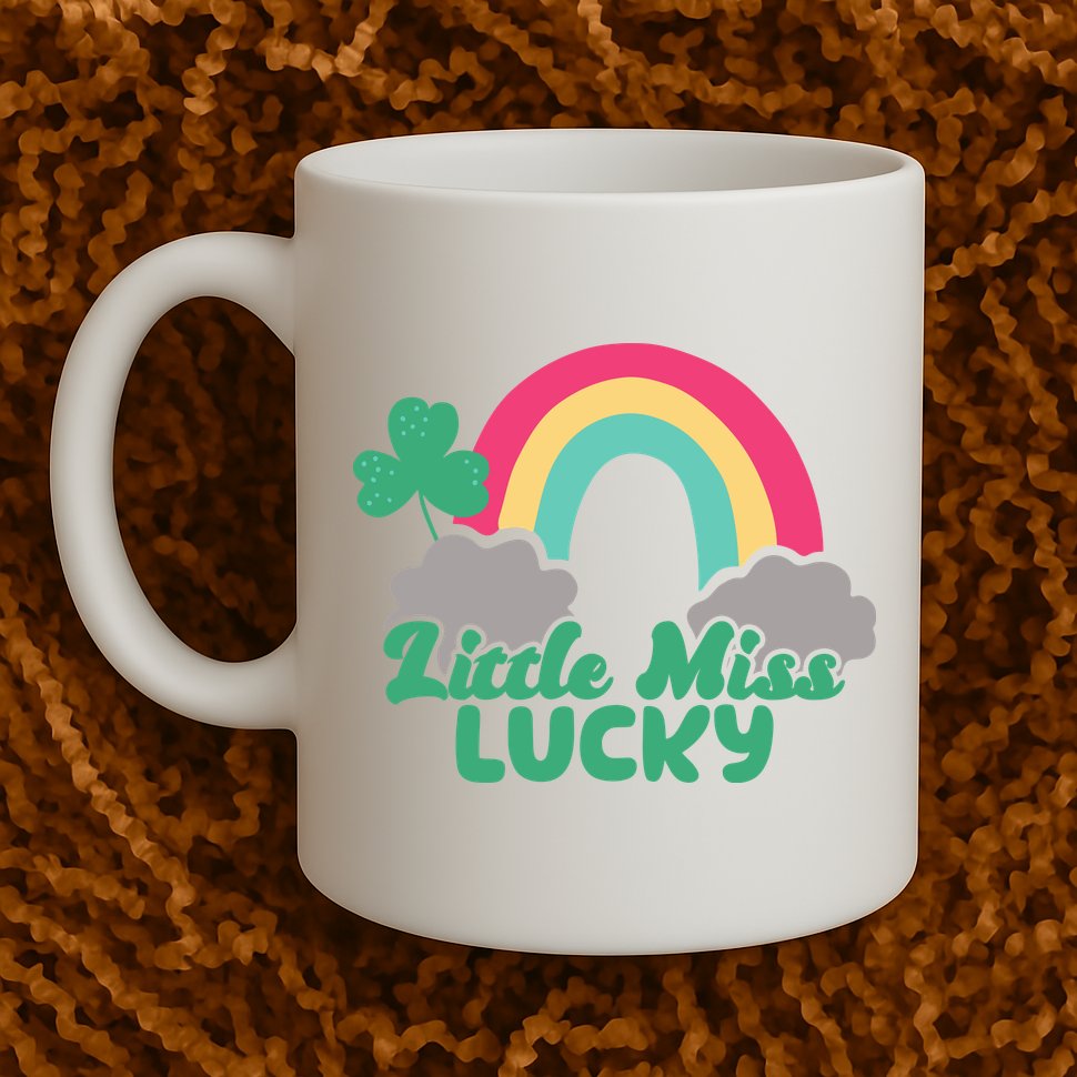 Little Miss Lucky Rainbow St Patrick's Day Mug
