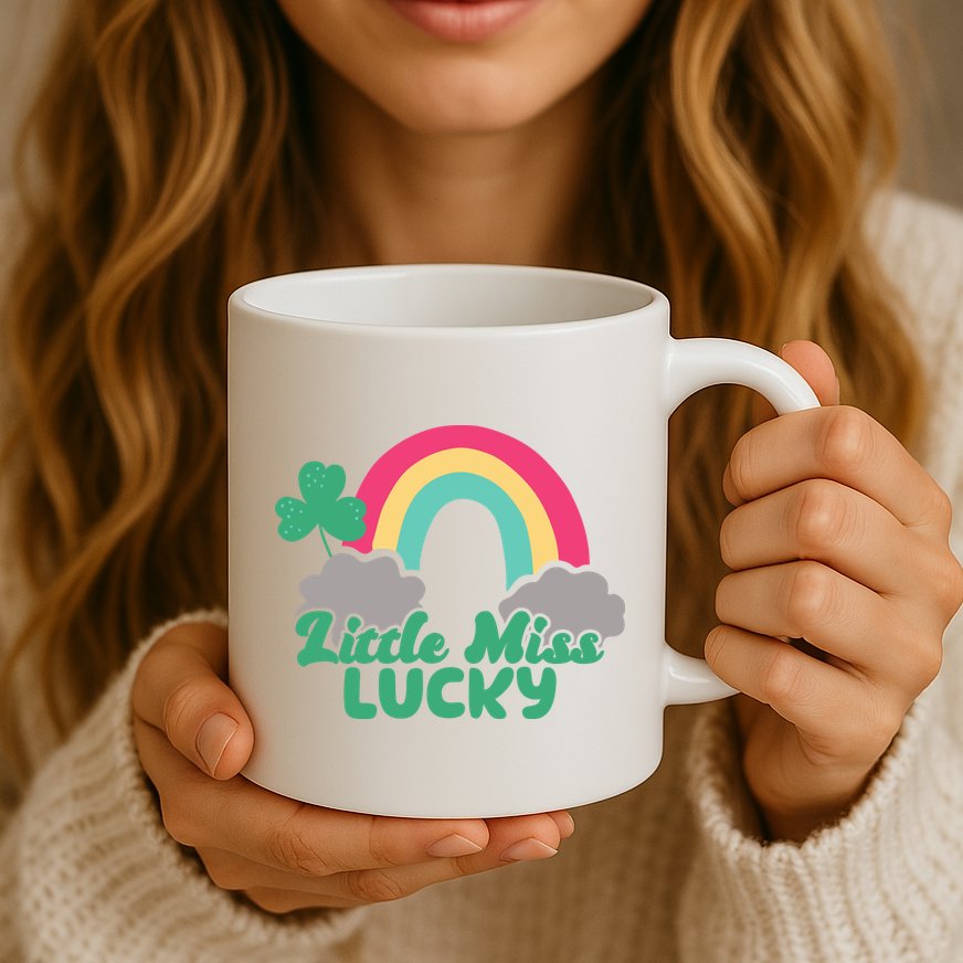 Little Miss Lucky Rainbow St Patrick's Day Mug