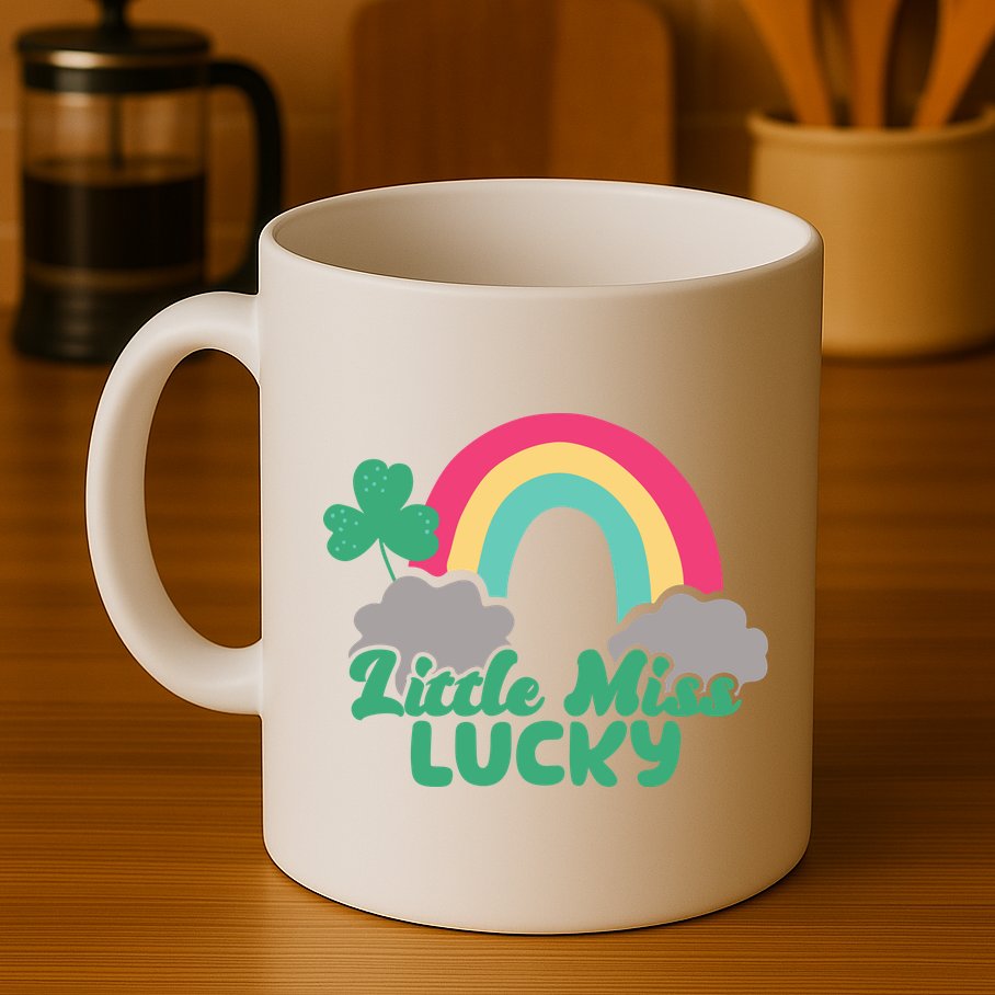 Little Miss Lucky Rainbow St Patrick's Day Mug