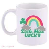 Little Miss Lucky Rainbow St Patrick's Day 11oz C Handle Ceramic Mug